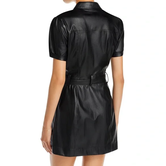 PAIGE Black Faux Leather Amina Mini Dress is available for purchase on au  PAY Market - Imported Goods Online Store Co.Ltd. | au PAY Market - Online  Shopping Site